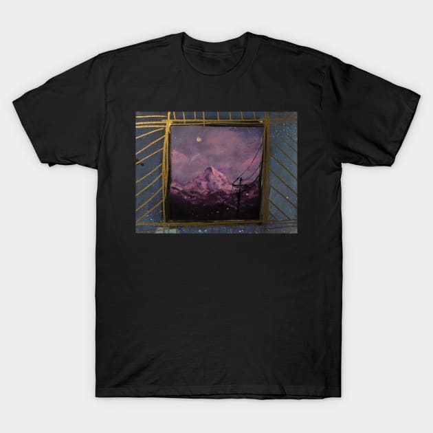 Mountain Luminescent T-Shirt by YaebaArts